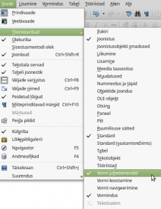 LibreOffice-Vormi-juhtelemendid
